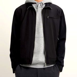 Zara Man Combination Technical Zipper Jacket-Black